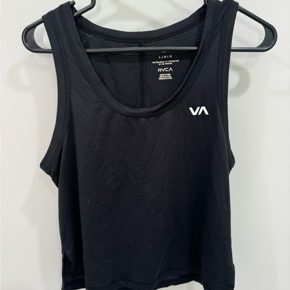 Mesh sport top with RVCA logo on back